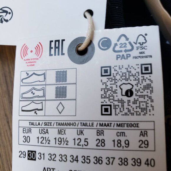 BNWT ZARA Mary Jane sequin jet black flats (30 - US 12 1/2) - Picture 4 of 9